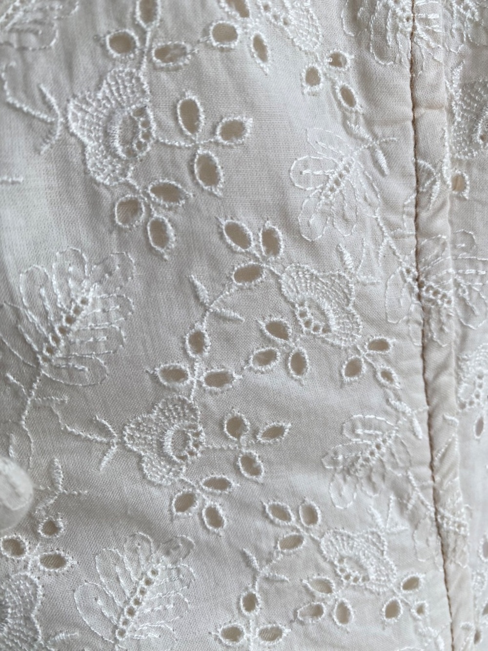 Rebecca Taylor ivory eyelet lace fitted cotton blazer Size 6 - Picture 8 of 14